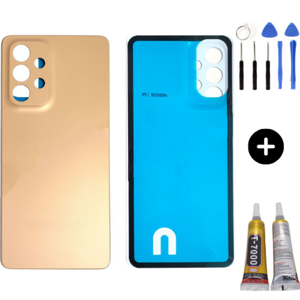 Samsung A33 5G SM-A336 Uyumlu Arka Pil Kapağı Turuncu + Montaj Seti - Image 1