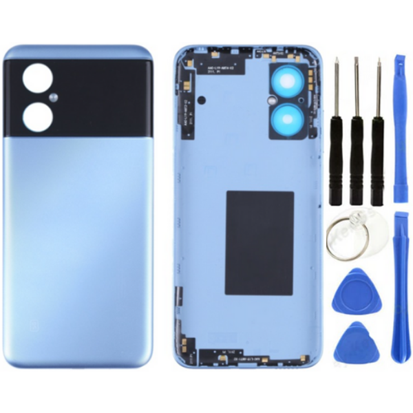 Redmi Note 11R Uyumlu Arka Pil Kapağı Mavi + Tamir Seti - Image 1