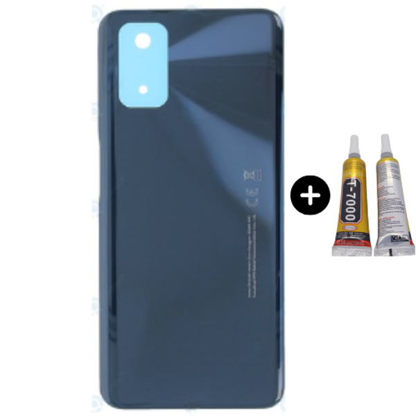 Oppo A92 Uyumlu Arka Pil Kapağı Siyah + B7000 - Image 1