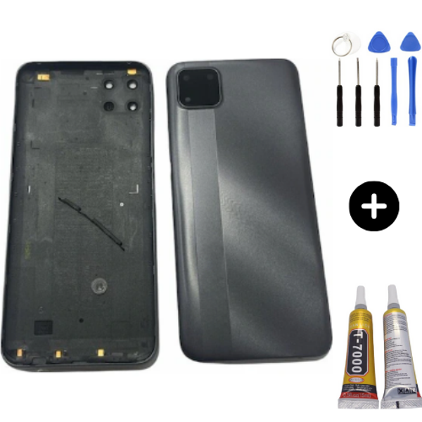 Oppo C11 2021 Uyumlu Full Kasa Arka Kapak Siyah + Montaj Seti - Image 1