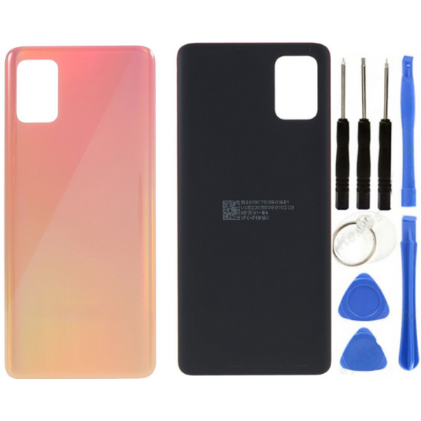 Samsung A51 SM-A515 Uyumlu Arka Pil Kapağı Turuncu + Tamir Seti - Image 1