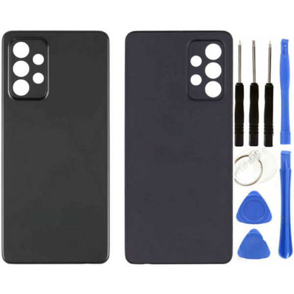 Samsung A52 5G SM-A526 Uyumlu Arka Pil Kapağı Siyah + Tamir Seti - Image 1