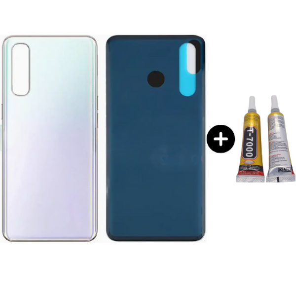 Oppo Reno 3 Pro Uyumlu Arka Pil Kapağı Beyaz + B7000 - Image 1