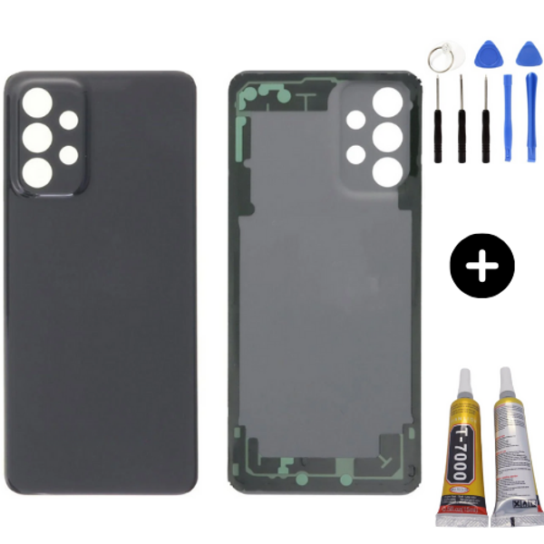 Samsung A23 SM-A235F Uyumlu Arka Pil Kapağı Siyah + Montaj Seti - Image 1