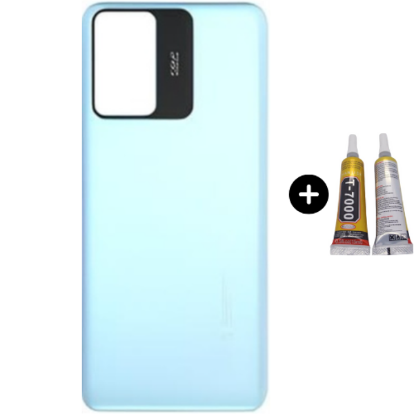Redmi Note 12S Uyumlu Arka Pil Kapağı Mavi + B7000 - Image 1
