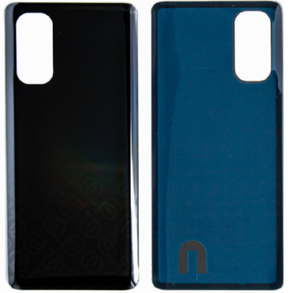 Oppo Reno 4 Uyumlu Arka Pil Kapağı Siyah  - Image 1