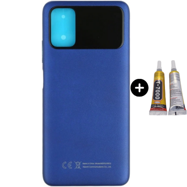 Xiaomi Poco Pocophone M3 Uyumlu Full Kasa Arka Pil Kapağı Mavi + B7000 - Image 1