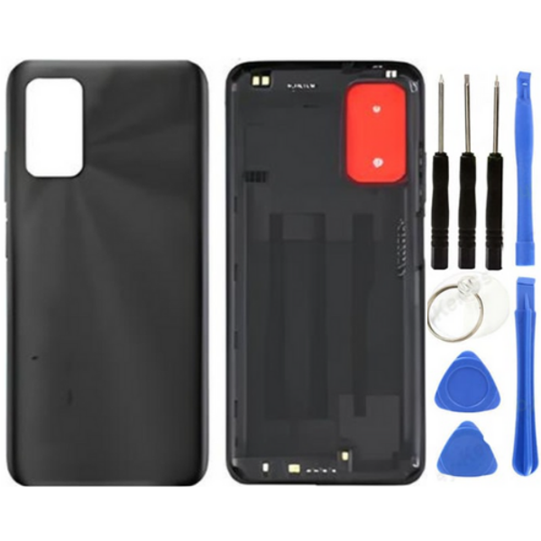 Redmi 9T Uyumlu Full Kasa Arka Pil Kapağı Siyah + Tamir Seti - Image 1