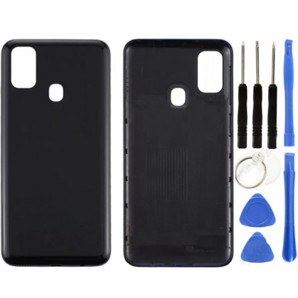 Samsung M21 SM-M215 Uyumlu Arka Pil Kapağı Siyah + Tamir Seti - Image 1