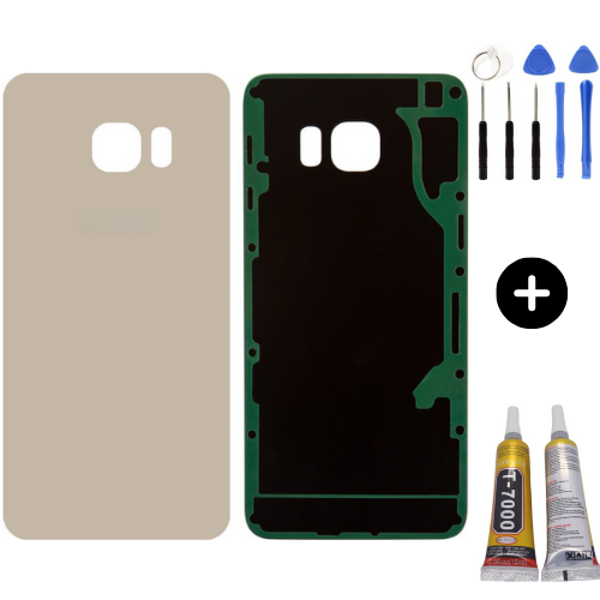 Samsung S6 Edge Plus SM-G928 Uyumlu Arka Pil Kapağı Gold + Montaj Seti - Image 1
