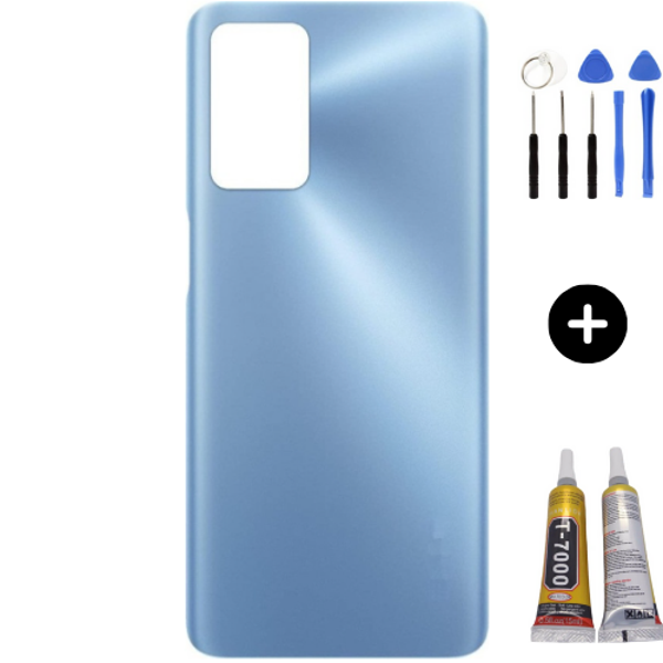 Oppo A16 Uyumlu Arka Pil Kapağı Mavi + Montaj Seti - Image 1