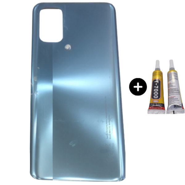 Realme 7 Pro Uyumlu Arka Pil Kapağı Gri + B7000 - Image 1
