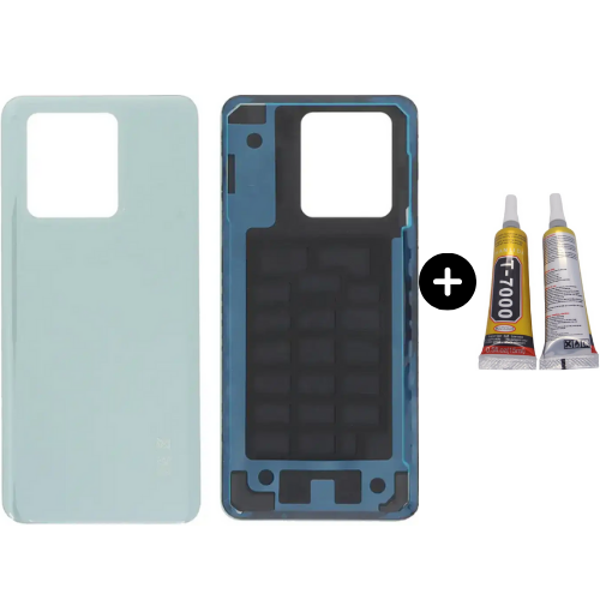 Xiaomi Mi 13T Uyumlu Arka Pil Kapağı Yeşil + B7000 - Image 1