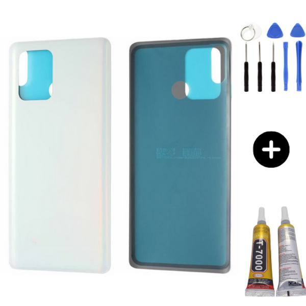 Samsung S10 Lite SM-G770 Uyumlu Arka Pil Kapağı Beyaz + Montaj Seti - Image 1