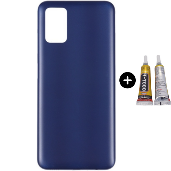 Samsung A03S SM-A037F Uyumlu Arka Pil Kapağı Mavi + B7000 - Image 1