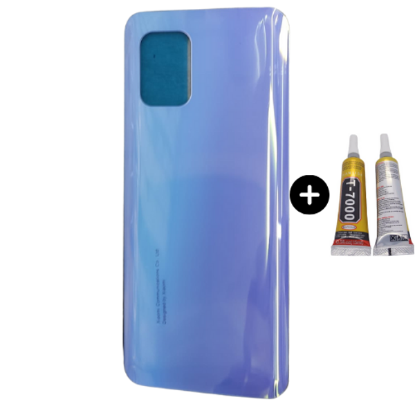 Xiaomi Mi 10 Lite Uyumlu Arka Pil Kapağı Açık Mavi + B7000 - Image 1