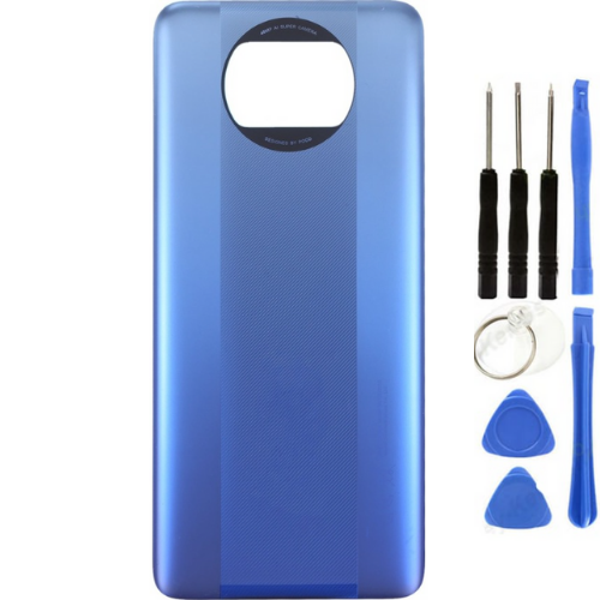Xiaomi Poco Pocophone X3 Uyumlu Arka Pil Kapağı Mavi + Tamir Seti - Image 1