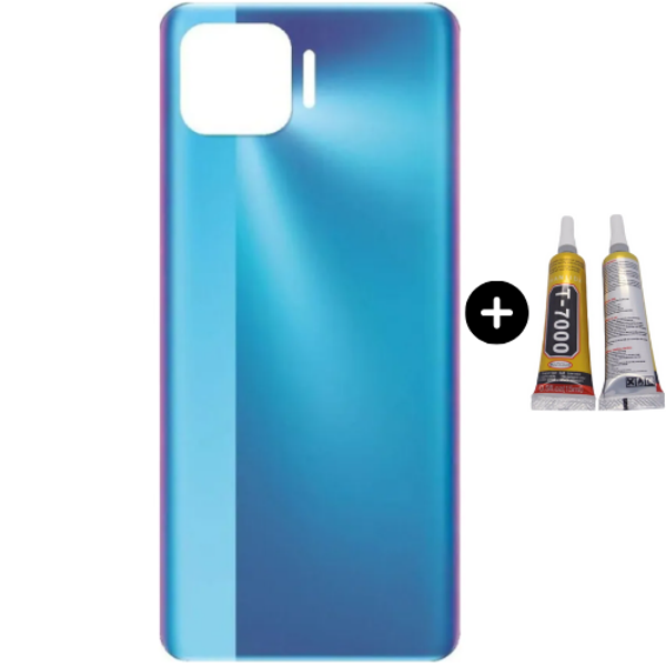 Oppo Reno 4 Lite Uyumlu Arka Pil Kapağı Mavi + B7000 - Image 1