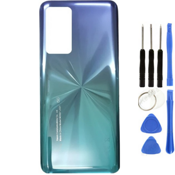 Xiaomi Mi 10T Uyumlu Arka Pil Kapağı Mavi + Tamir Seti - Image 1
