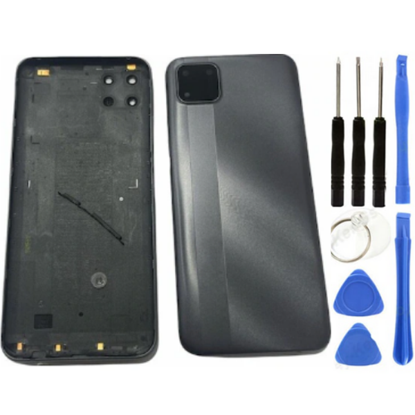 Oppo C11 2021 Uyumlu Full Kasa Arka Kapak Siyah + Tamir Seti - Image 1