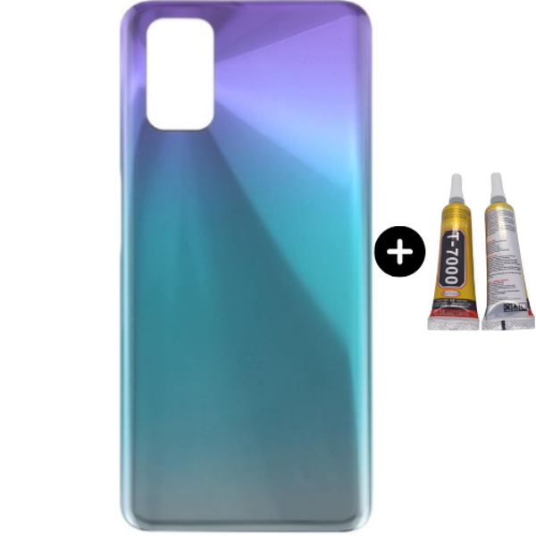 Oppo A52 2020 Uyumlu Arka Pil Kapağı Mavi + B7000 - Image 1