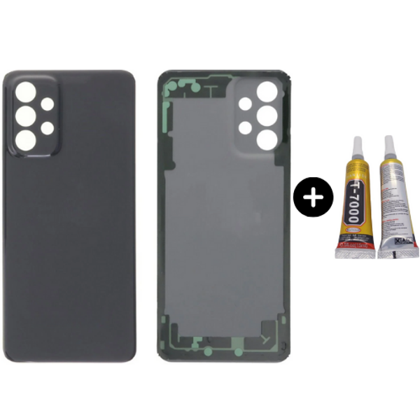 Samsung A23 SM-A235F Uyumlu Arka Pil Kapağı Siyah + B7000 - Image 1
