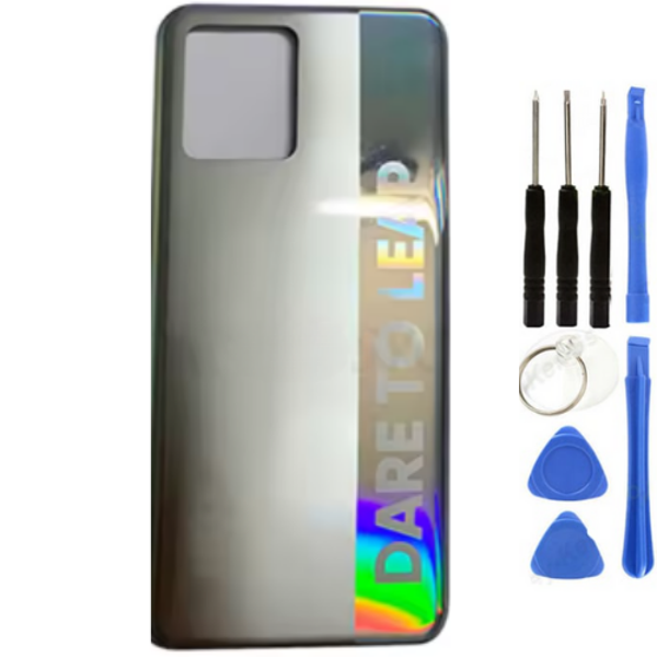 Realme 8 Pro Uyumlu Arka Pil Kapağı Siyah + Tamir Seti - Image 1