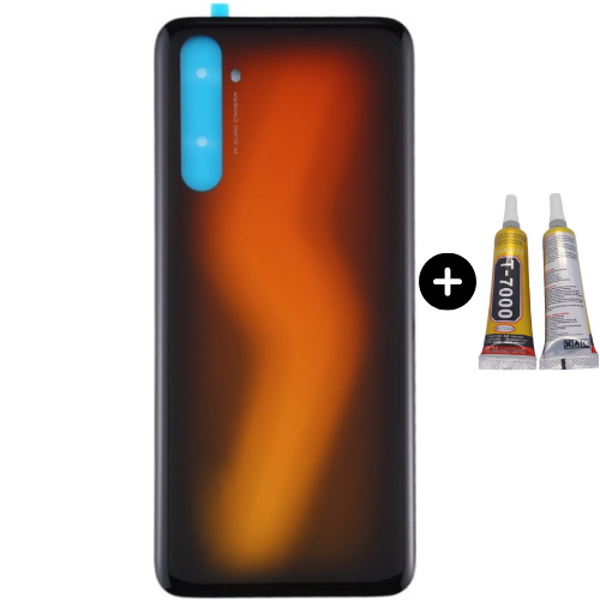 Realme 6 Pro Uyumlu Arka Pil Kapağı Turuncu + B7000 - Image 1