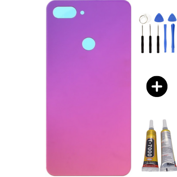 Xiaomi Mi 8 Lite Uyumlu Arka Pil Kapağı Kırmızı + Montaj Seti - Image 1