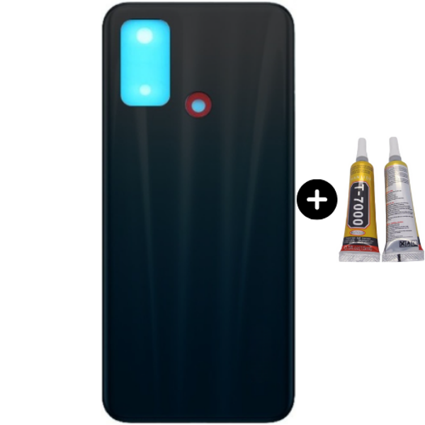 Oppo A53 Uyumlu Arka Pil Kapağı Siyah + B7000 - Image 1