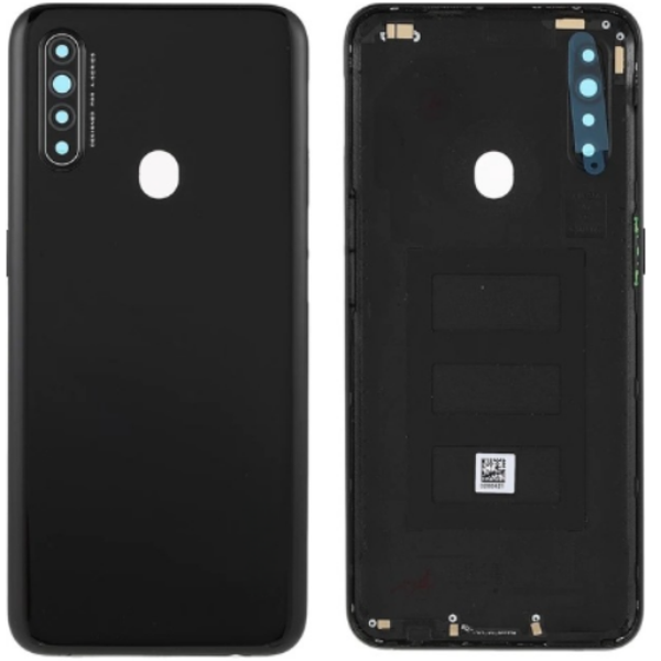 Oppo A31 Uyumlu (Lensli) Full Kasa Arka Kapak Siyah  - Image 1