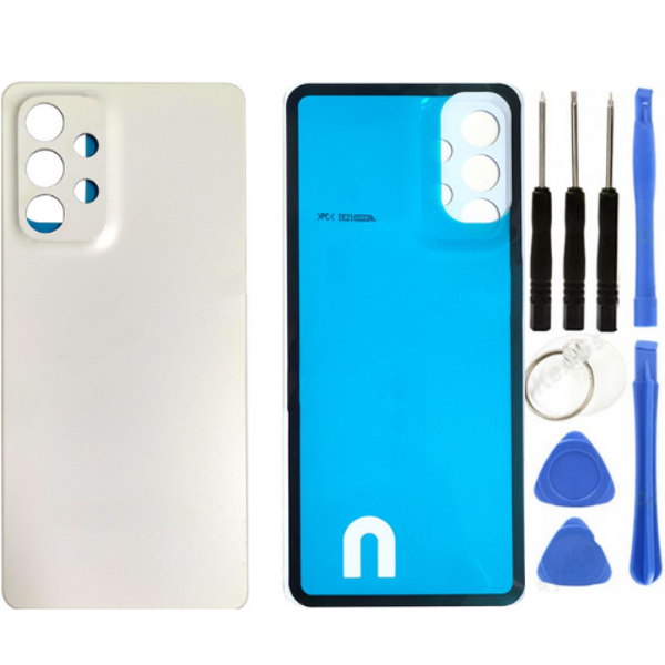 Samsung A33 5G SM-A336 Uyumlu Arka Pil Kapağı Beyaz + Tamir Seti - Image 1