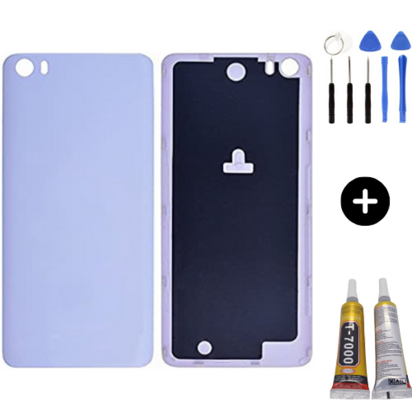 Xiaomi Mi 5 Uyumlu Arka Pil Kapağı Mavi + Montaj Seti - Image 1