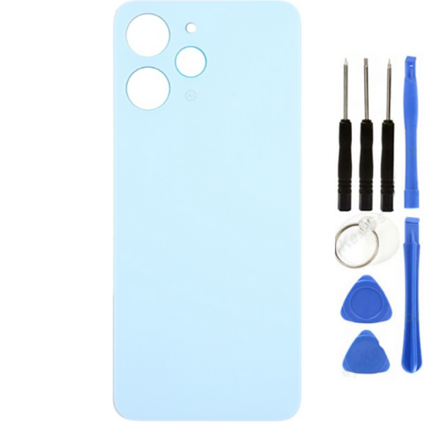 Redmi 12 Uyumlu Arka Pil Kapağı Mavi + Tamir Seti - Image 1