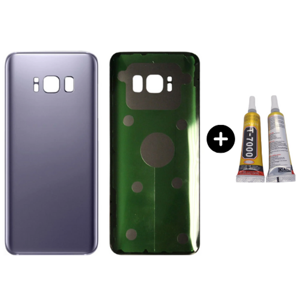 Samsung S8 SM-G950 Uyumlu Arka Pil Kapağı Mor + B7000 - Image 1