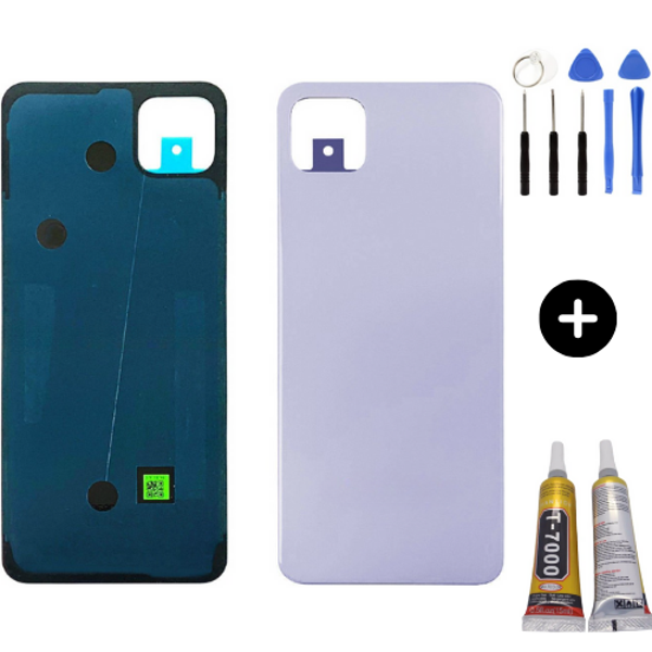 Samsung A22 5G SM-A226F Uyumlu Arka Pil Kapağı Mor + Montaj Seti - Image 1