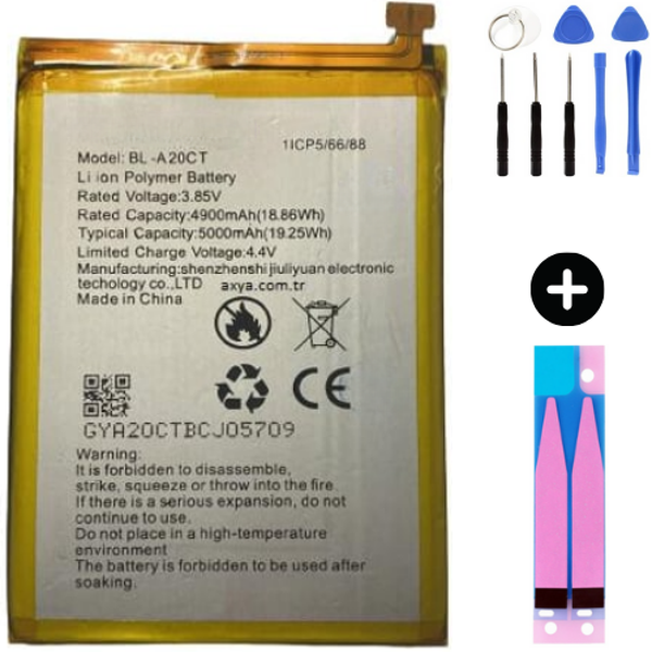 General Mobile GM 21 Pro Uyumlu Güçlendirilmiş İthal Pil + Montaj Seti - Image 1