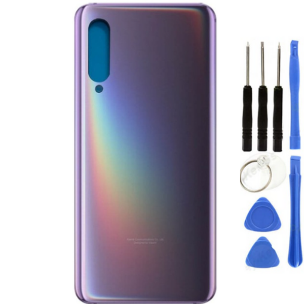 Xiaomi Mi 9 Uyumlu Arka Pil Kapağı Mor + Tamir Seti - Image 1