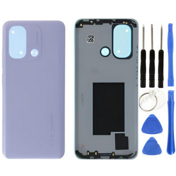 Redmi 12C Uyumlu Full Kasa Arka Pil Kapağı Mor + Tamir Seti - Image 1
