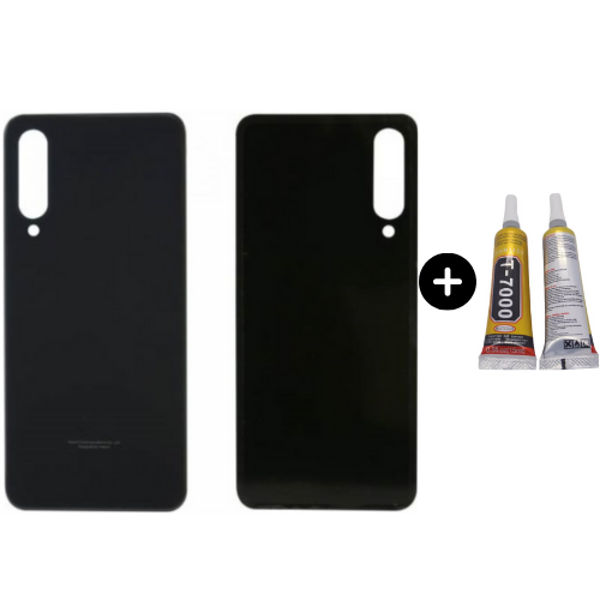 Xiaomi Mi 9 Lite Uyumlu Arka Pil Kapağı Siyah + B7000 - Image 1