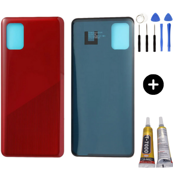 Samsung A31 SM-A315 Uyumlu Arka Pil Kapağı Kırmızı + Montaj Seti - Image 1