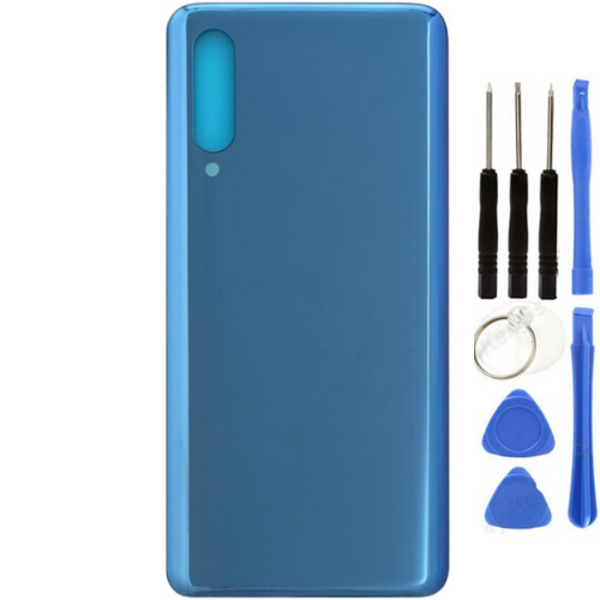 Xiaomi Mi 9 Uyumlu Arka Pil Kapağı Mavi + Tamir Seti - Image 1