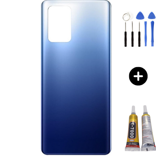 Oppo A74 Uyumlu Arka Pil Kapağı Mavi + Montaj Seti - Image 1