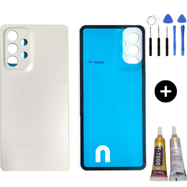 Samsung A33 5G SM-A336 Uyumlu Arka Pil Kapağı Beyaz + Montaj Seti - Image 1