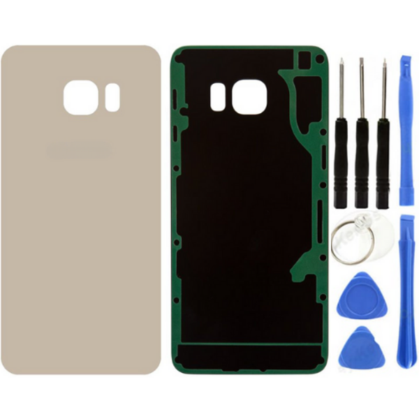 Samsung S6 Edge SM-G925 Uyumlu Arka Pil Kapağı Gold + Tamir Seti - Image 1