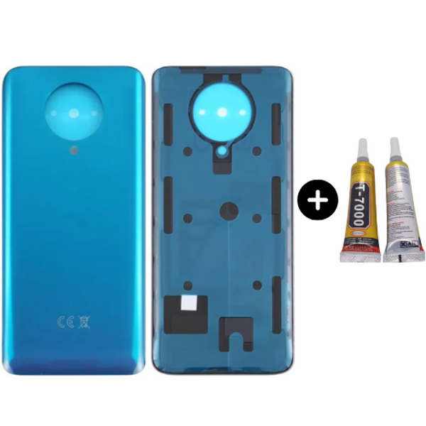 Redmi K30 Pro Uyumlu Arka Pil Kapağı Mavi + B7000 - Image 1