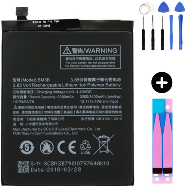 Xiaomi Mi Mix 2 BM3B Uyumlu A Kalite Batarya Pil + Montaj Seti - Image 1