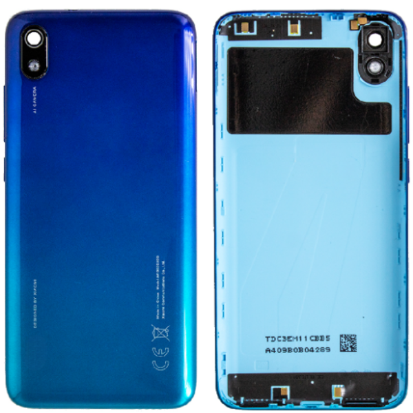 Redmi 7A Uyumlu Full Kasa Arka Pil Kapağı Mavi - Image 1