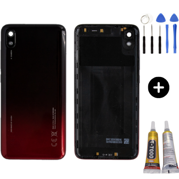 Redmi 7A Uyumlu Full Kasa Arka Pil Kapağı Mor + Montaj Seti - Image 1