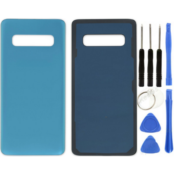 Samsung S10 SM-G973f Uyumlu Arka Pil Kapağı Mavi + Tamir Seti - Image 1